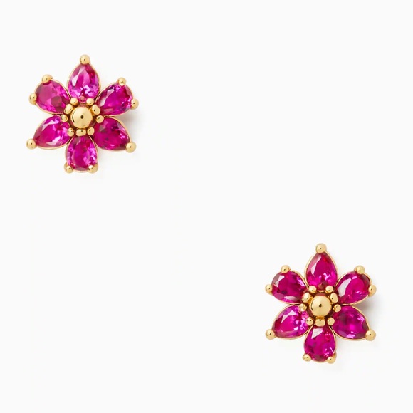 Kate Spade first bloom stud earrings pink multi - Picture 2 of 10